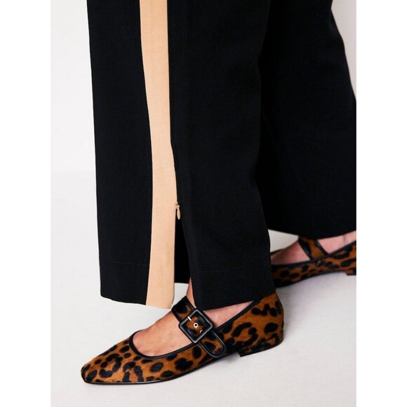 Boden Black Side Stripe Pull-on Trousers - Picture 3 of 16